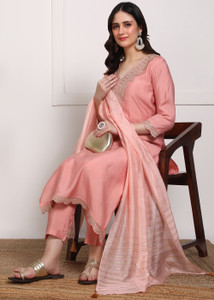 New Ethnic 4 You Embroidered Kurta, Salwar & Dupatta Set