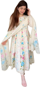 SSS OVERSEAS Printed Kurta, Salwar & Dupatta Set