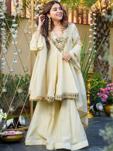 PRAHICREATION Embroidered Kurta, Trouser/Pant & Dupatta Set