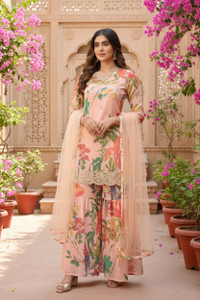 DECIZE CLOTHING Women Kurti Sharara Dupatta Set