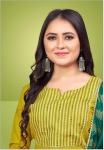 CLAVINET Self Design Kurta, Trouser/Pant & Dupatta Set