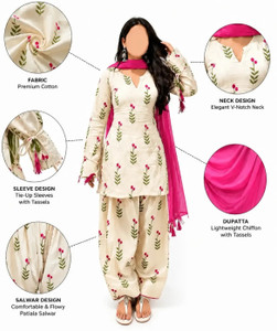 Reelove Factory Floral Print Kurta, Salwar & Dupatta Set