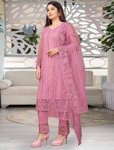pandurang Fab Embroidered Kurta, Trouser/Pant & Dupatta Set