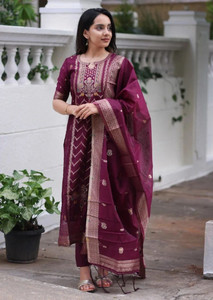 kili fashion Woven Kurta, Trouser/Pant & Dupatta Set