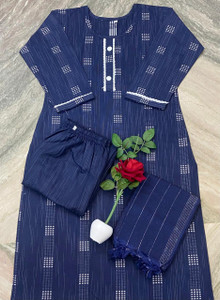 alliance collection Striped, Woven, Self Design, Solid Kurta, Trouser/Pant & Dupatta Set