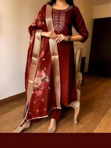 vajiba Women Kurti Palazzo Dupatta Set