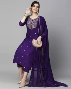 Maa Bhakti Enterprise Woven Kurta, Trouser/Pant & Dupatta Set