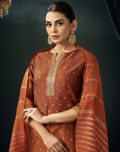 Tasrika Embellished, Embroidered, Woven Kurta, Salwar & Dupatta Set