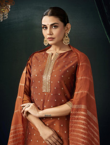 Tasrika Embellished, Embroidered, Woven Kurta, Salwar & Dupatta Set