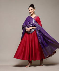 BIBA Ombre Kurta, Churidar & Dupatta Set