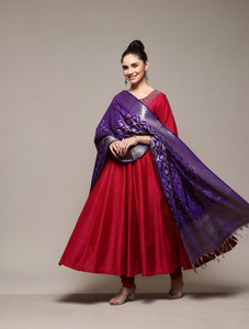 BIBA Ombre Kurta, Churidar & Dupatta Set