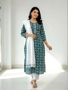 Subhan Hub Printed Kurta, Trouser/Pant & Dupatta Set
