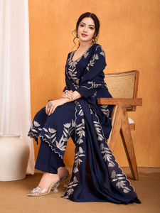 VPMBoutique Embellished Anarkali Kurta, Bottom & Dupatta Set