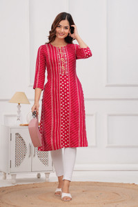 PSCHOICE Women Printed Straight Kurta