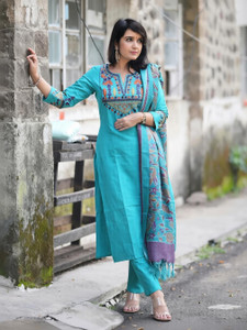 Laxmi Fashion Embroidered Kurta, Trouser/Pant & Dupatta Set