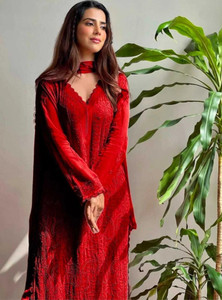 khodal Embroidered Kurta, Palazzo & Dupatta Set