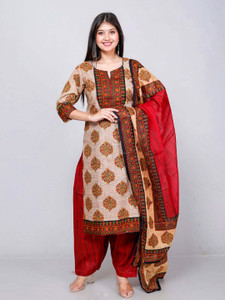 Jevi Prints Printed Kurta, Patiala & Dupatta Set