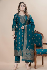 KRYVONN Printed Kurta, Trouser/Pant & Dupatta Set