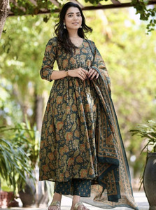 Samiksha Textile Printed Kurta, Palazzo & Dupatta Set