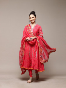 BIBA Printed Kurta, Salwar & Dupatta Set