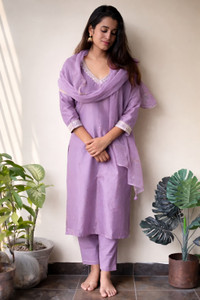 CLIW Embroidered Kurta, Trouser/Pant & Dupatta Set