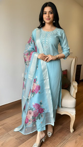 bajrang fashion Embroidered Kurta, Trouser/Pant & Dupatta Set