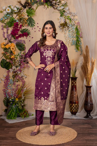 BROYAAR SHOP Woven Kurta, Trouser/Pant & Dupatta Set