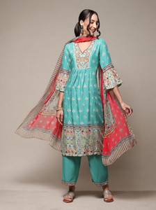 BIBA Printed Kurta, Salwar & Dupatta Set