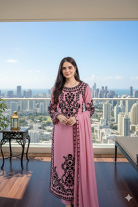MOHINI ENTERPRISE Embroidered Kurta, Salwar & Dupatta Set