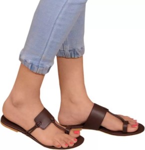 SHOMEE Beautiful Stylish Fashion Sandals/Ladies & Girls Flat Slipper/All Occasions Women Brown Flats