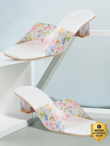 METRO OpenToePrintedBlock Women Heels