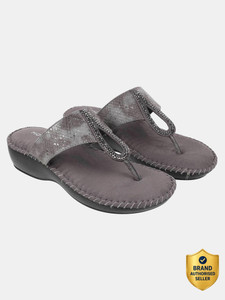 MOCHI GreyPrintedComfort Women Heels