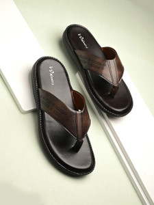 WAINERS AirEase Men's Leather Slipper's Daily Casual Wear Airmix Sole Casual Sandals Men Sandals