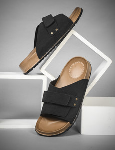 Solepro Men Brown Slides - Image 6