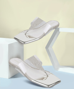 MOCHI EmbellishedT-Strap Women Flats
