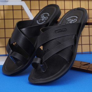 GLB Men Black Slippers - Image 6