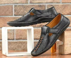 HATTOUN Men Black Flats - Image 5