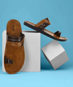 Paragon PUK2222G Men's Lightweight,Waterproof Tan - Brown Flip Flops|Everyday Slippers Men Sandals