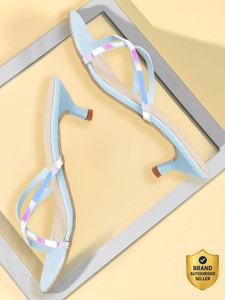 MOCHI BlueSolidKitten Women Heels