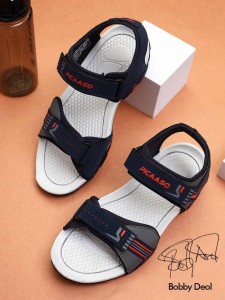 Picaaso Men Navy, Red Sports Sandals
