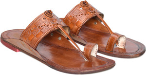 STEPFOX Kolhapuri Slipper Traditional Ethnic Wedding & Casual Wear Men Sandals