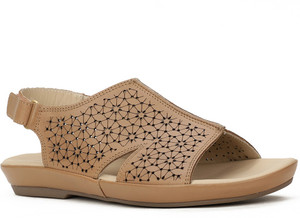 Hush Puppies Women's Chrissie Tassel Flat Sandal - Genuine Leather, Memory Foam Footbed, Comfortable Casual Sandals