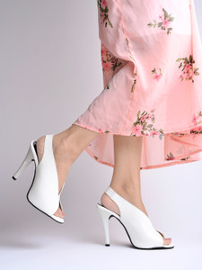 SHOETOPIA Women White Heels