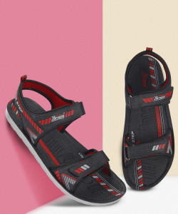 Paragon PUK2227G Men's Slip-on Black Sandals for Men | Comfortable Sole & Durable Men Sandals