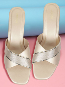 MOCHI Embellished Open-Toe Block Heels Women Heels