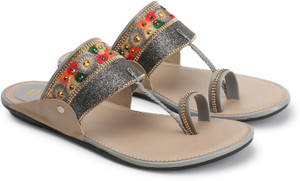 ladies hub Comfortable Ladies Footwear & Stylish Ethnic Kolhapuri Slippers Women Flats