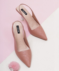 SHERRIF Nude Stiletto महिलाओं के लिए गुलाबी हील्स