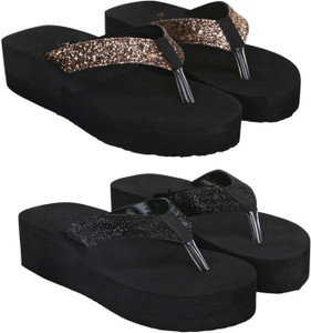 Flopsie Combo Pack of 2 Stylish Casual Soft Comfortable daily use Women Sandals