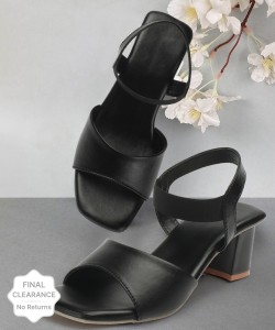 Myshtezia Women Black Heels