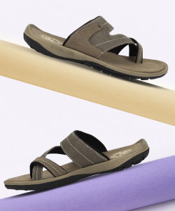 WOODLAND Men Khaki Flats